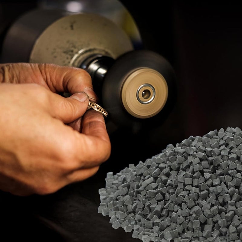 NOLITOY 4Mm Triangle Rock Tumbling Media 500G Abrasive Polishing Material for Jewelry and Tools - Image 3